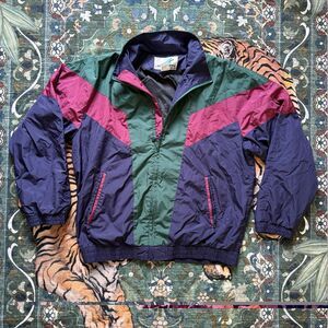 Vintage Affinity XL Colorblock Windbreaker Jacket 90s Golf Nylon Pullover